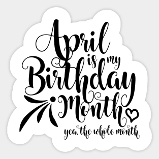 birthday april Sticker